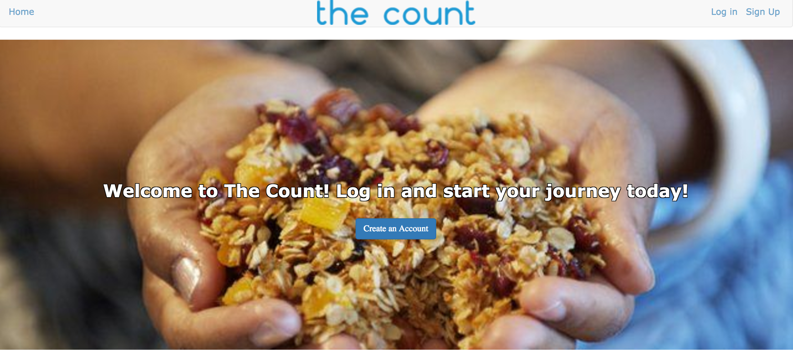 a picture of the homepage of the count